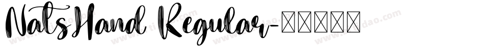 NatsHand Regular字体转换